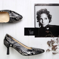 Туфлі-човники бежево-чорного кольору Арт. 657-1/6065