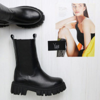 Високі Челсі із чорної шкіри Арт. As-17/21153