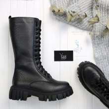 Високі чорні черевики Арт. As-18/21153