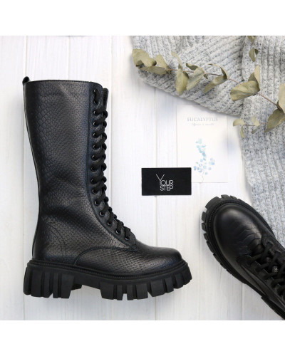 Високі чорні черевики Арт. As-18/21153