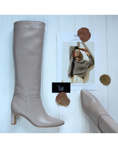 Бежеві високі чоботи Арт. 657-18/6045Kr