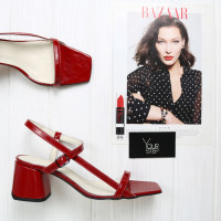 Лакові босоніжки з квадратним носом Арт. 667-7/6060Ок