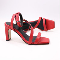 Босоніжки з червоної шкіри Арт. 667-8/8045Kr