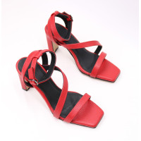 Босоніжки з червоної шкіри Арт. 667-8/8045Kr