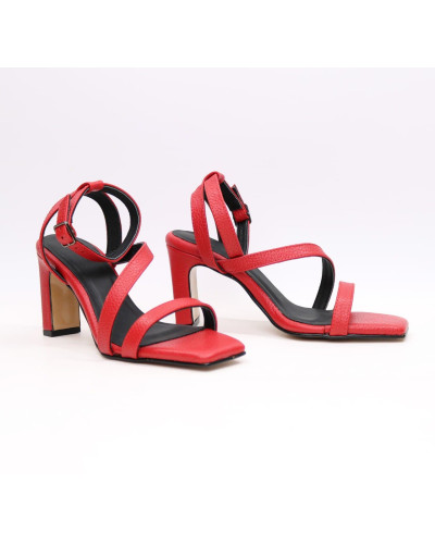 Босоніжки з червоної шкіри Арт. 667-8/8045Kr