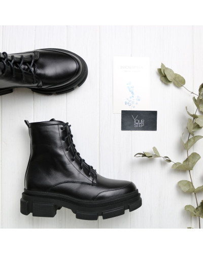 Черевики із чорної шкіри Арт. As-10/260