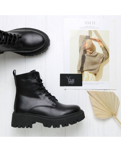 Черевики із чорної шкіри Арт. As-8/21150