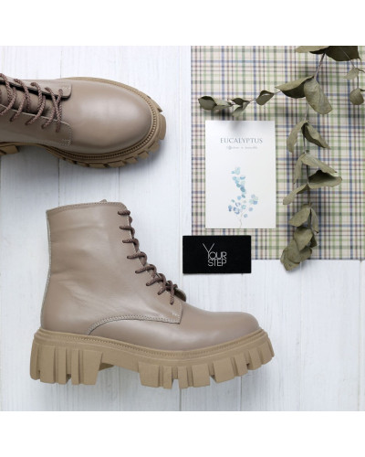 Бежеві шкіряні черевики Арт. As-8/21153