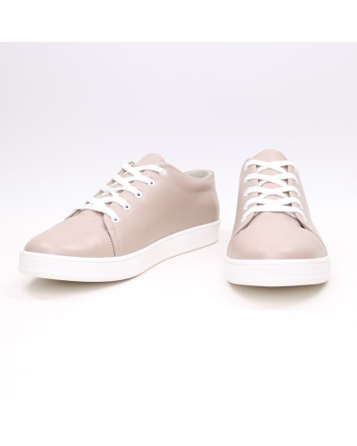 Кеди із бежевої шкіри Арт. Em-1