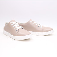 Кеди із бежевої шкіри Арт. Em-1