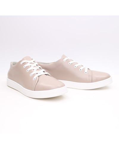 Кеди із бежевої шкіри Арт. Em-1