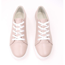 Кеди із бежевої шкіри Арт. Em-1