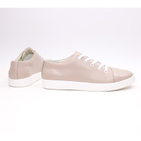 Кеди із бежевої шкіри Арт. Em-1