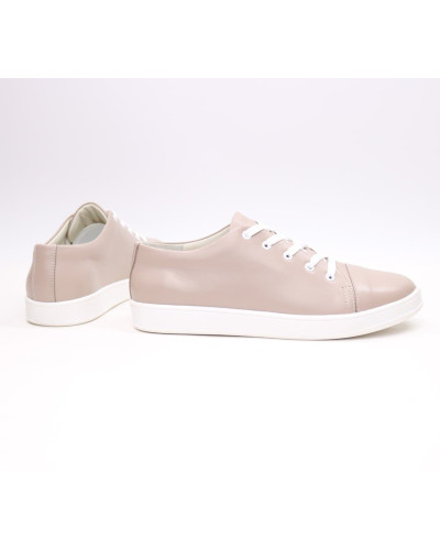 Кеди із бежевої шкіри Арт. Em-1