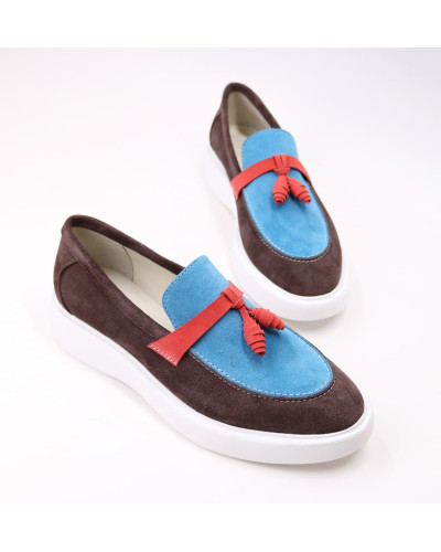 Лофери із натуральної замші Арт. 156-6/Hill3-R