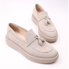 Лофери із бежевої замші Арт. 156-6/Hill3-R