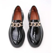 Лакові чорні лофери Арт.156-6/Hill3-2707