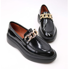 Лакові чорні лофери Арт.156-6/Hill3-2707