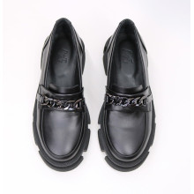 Лофери із чорної шкіри з фурнітурою Арт. As-15/21074