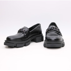 Лофери із чорної шкіри з фурнітурою Арт. As-15/21074