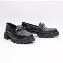 Лофери із чорної шкіри з фурнітурою Арт. As-15/21074