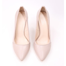 Туфлі-човники з бежевої шкіри Арт. 35-9Os/60Ок