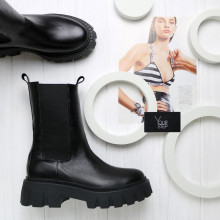 Високі Челсі із чорної шкіри Арт. As-17/21163