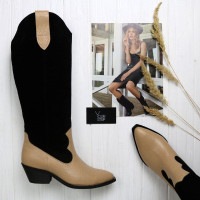 Високі Козаки із чорної замші Арт. 10140-1