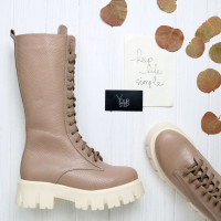 Високі черевики зі шкіри з тисненням Арт. As-18/21021