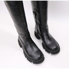 Високі чоботи із чорної шкіри Арт.12-33/21074