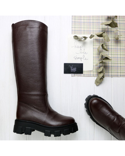 Високі чоботи зі шкіри Арт.12-33/258