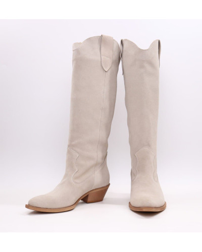 Високі Козаки з бежевої замші Арт. 10140-1