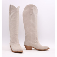 Високі Козаки з бежевої замші Арт. 10140-1