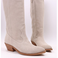 Високі Козаки з бежевої замші Арт. 10140-1