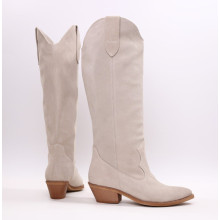 Високі Козаки з бежевої замші Арт. 10140-1