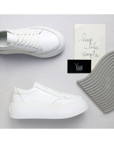 Білі шкіряні кеди Арт. Om-2/21165