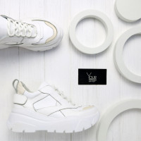 Білі шкіряні кросівки Арт. As-9/Sonya2