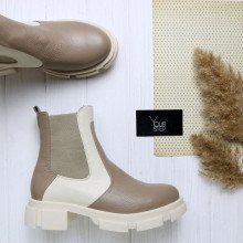 Бежеві Челсі зі шкіри флотар Арт. 12-1/21074