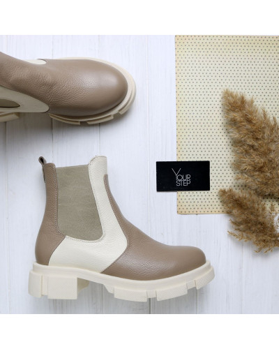 Бежеві Челсі зі шкіри флотар Арт. 12-1/21074