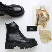 Черевики зі шкіри з тисненням Арт. As-10/21153