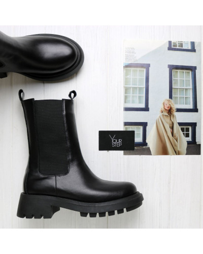 Високі Челсі із чорної шкіри Арт. As-17/21173