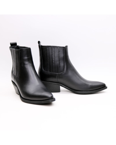 Чорні шкіряні Козаки Арт. 10140-3