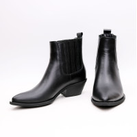 Чорні шкіряні Козаки Арт. 10140-3