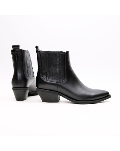 Чорні шкіряні Козаки Арт. 10140-3