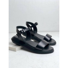 Чорні босоніжки із натуральної шкіри Арт. 10-5/21102