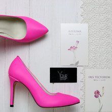 Туфлі-човники з рожевої шкіри Арт. 35-1/60Ок