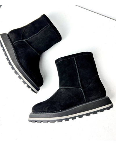 Чорні уггі із замші  Арт. As-20(Ev+Tr)