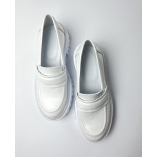 Білі шкіряні лофери Арт. As-19/21150