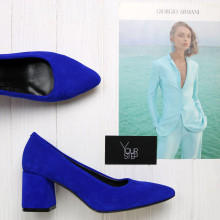 Туфлі з синьої замші Арт. 657-1/47Ok