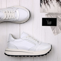 Білі шкіряні кросівки Арт. Kr-7(Att)